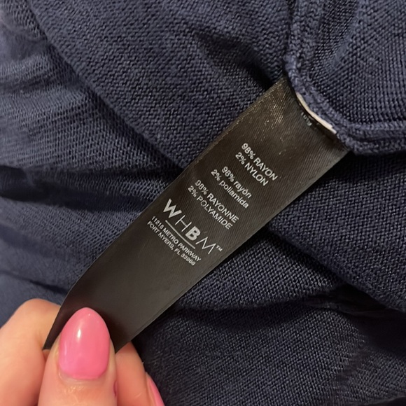 WHITE HOUSE BLACK MARKET Womens Navy Blue Cardigan - Picture 5 of 5